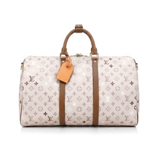 Louis Vuitton Keepall Bandoulière 50 Monogram Beige 50Cm