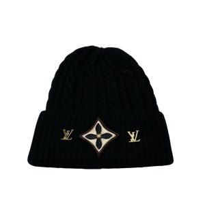 Louis Vuitton Lv Headline Beanie In Black Wool