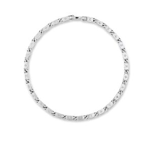 Louis Vuitton Monogram Tied Up Necklace Silver M00919