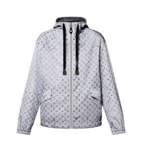 Louis Vuitton Monogram Pattern Parka Jacket Black White 1Ahzpf