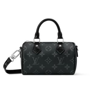 Louis Vuitton Nano Speedy Monogram Eclipse 16Cm M26573