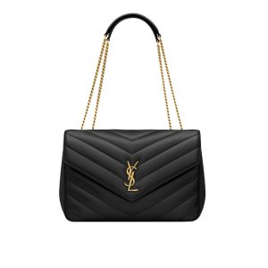 Saint Laurent Loulou Large In Matelassé Black 32Cm