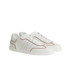 Hermes Match Sneaker Blanc And Naturel