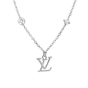 LOUIS VUITTON DIMENSION NECKLACE PENDANT SILVER M02747