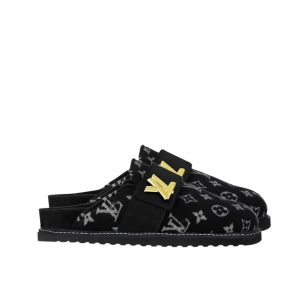 Louis Vuitton Lv Cosy Flat Comfort Clog Black 1Aidou