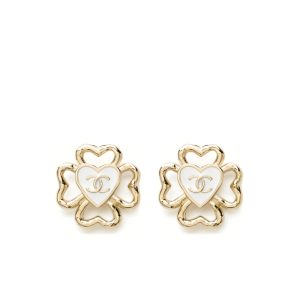 Chanel Stud Earrings In Gold Metal