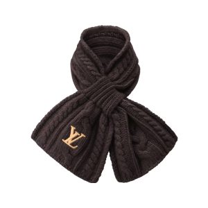 Louis Vuitton Only LV Mini Cable Scarf Brown 150Cm M96756