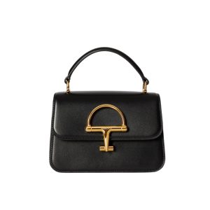 Gucci Siena Small Top Handle Bag Black Leather 19Cm