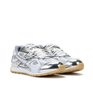 Bottega Veneta Orbit Sneaker Silver And White
