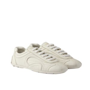 Prada Montecarlo Re Edition 2005 Antiqued Nappa Leather Sneakers Chalk White 4E1165 EFX F0K74 F G000