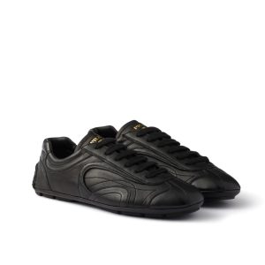 Prada Montecarlo Re Edition 2005 Antiqued Nappa Leather Sneakers Black