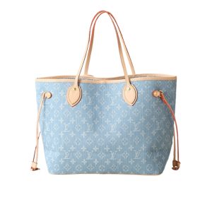 Louis Vuitton Neverfull MM Bag Monogram Denim Blue 31Cm
