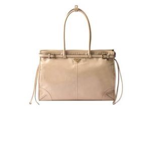 Prada Bonnie extra-large leather handbag(HIGH-END GRADE)