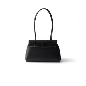 Prada Passage medium leather bag with Re-Nylon flap(HIGH-END GRADE)
