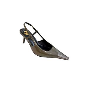 YSL JEANNE slingback pumps in glazed leather