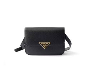 Prada Saffiano leather flap shoulder bag(HIGH-END GRADE)