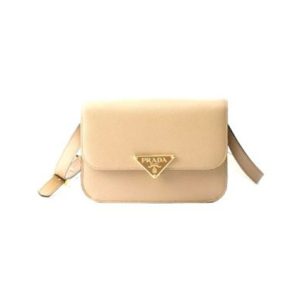 Prada Saffiano leather flap shoulder bag(HIGH-END GRADE)