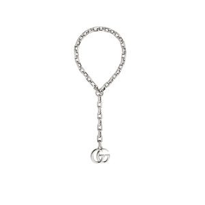 Gucci GG Marmont Pendant Chain Necklace Silver