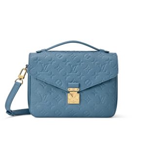 Louis Vuitton Pochette Métis Monogram Empreinte Bleu Jean 25cm M27357