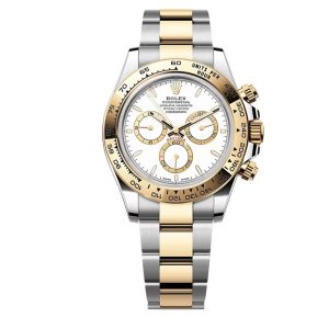 Rolex Cosmograph Daytona Stainless Steel Gold White 40Mm