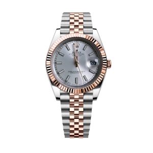 Rolex Oyster Perpetual Datejust White Dial With Silver And Everose Gold Strap 36Mm