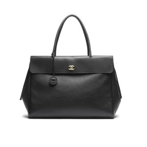 Chanel Large Tote Bag Grained And Gold Tone Metal Black 43cm AS6289 B24248 94305