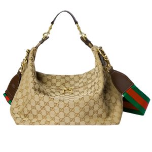 Gucci Brera Medium Crossbody Bag Sand And Dark Brown 33Cm