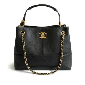 Chanel 25A Hobo Bag Gold Tone Hardware Black 28Cm