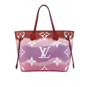 Louis Vuitton Neverfull MM Monogram Escale Pink Red Purple 31Cm