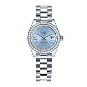 Rolex Lady Datejust 28 Ice Blue Dial Platinum Diamond 28Mm 279136Iblsrdp