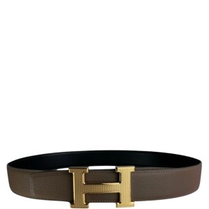 HERMES'S BELT TOGO SWIFT GOLD BUCKLE LIGHT BROWN 38MM