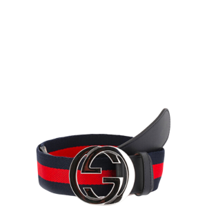 GUCCI'S WEB BELT WITH G BUCKLE NAVY 4CM 411924 H917N 8497
