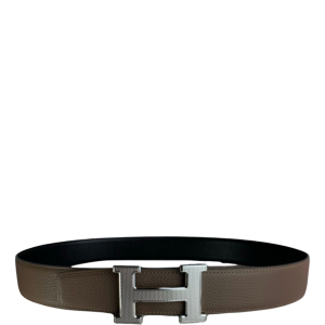 HERMES BELT TOGO SWIFT SILOUIS VUITTONER BUCKLE LIGHT BROWN 38MM