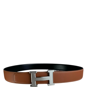 HERMES BELT TOGO SWIFT SILOUIS VUITTONER BUCKLE BROWN 38MM