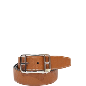 HERMES QUENTIN REVERSIBLE BELT BROWN RECTANGLE BUCKLE 32MM