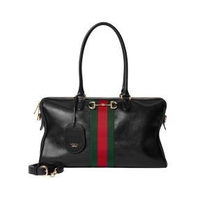 Gucci Borsetto Large Boston Bag Black Leather 38Cm 866734 AAGIQ 1053