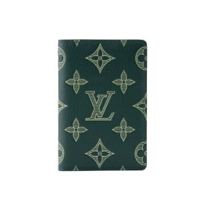 Louis Vuitton Pocket Organizer Monogram Shadow Forest Green 14Cm M27149