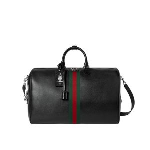 Gucci Web Trademark Medium Duffle Bag Black 44Cm