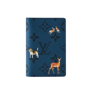 Louis Vuitton Pocket Organizer Monogram Forest Navy 14Cm M26979