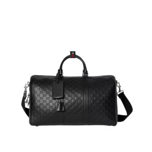Gucci Emblem Medium Duffle Bag Black 45Cm 850220 AAFOM 1053