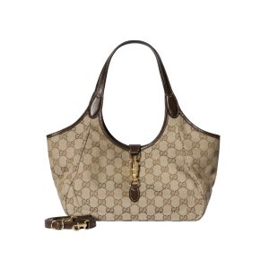 Gucci Mercato Small Tote Bag Sand And Brown GG Canvas 25cm 866646 FAFV2 9651