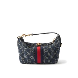 Gucci Vanity Mini Bag Blue And White GG Denim 19cm