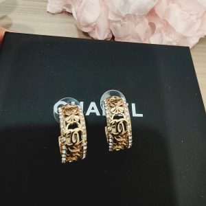 Chanel Round Coco Mark Earrings