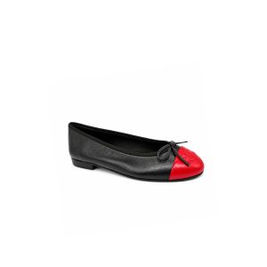 Chanel Ballet Flats Black And Red