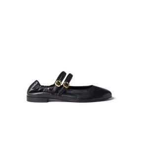 MIUMIU Ruched Nappa Leather Ballet Flats 289031
