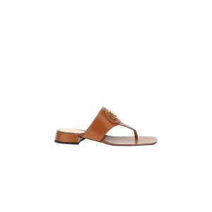 Valentino Garavani Vlogo Signature Sandals Brown