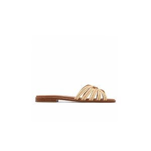 Prada Crochet Slides Cognac Brown