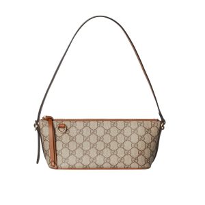 Gucci GG Emblem Small Shoulder Bag Beige And Dark Brown 25Cm 847281 FAEUC 9758