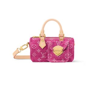 Louis Vuitton Nano Speedy Pink Denim 16cm M27603