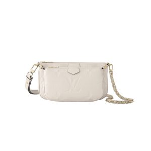Louis Vuitton Multi Pochette Accessoires Monogram Empreinte Cream 25Cm